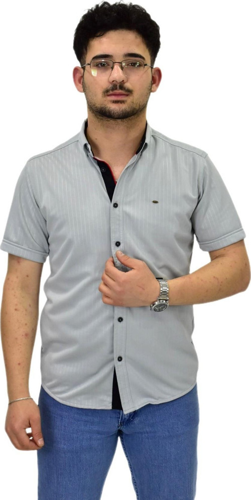 Erkek Spor Silim Fit Kısa Kol Gömlek BGL-ST04480