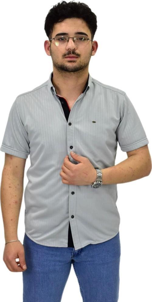 Erkek Spor Silim Fit Kısa Kol Gömlek BGL-ST04480