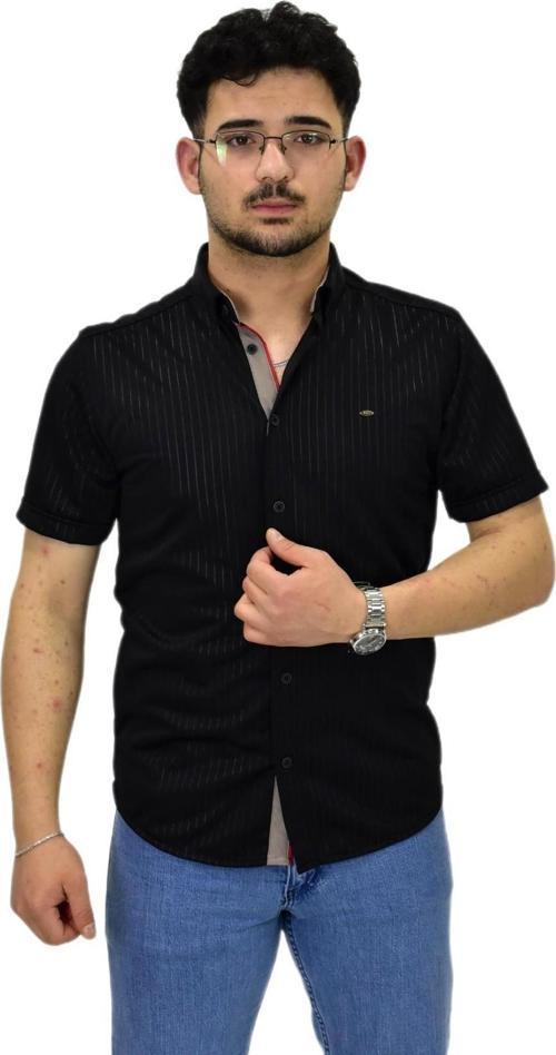 Erkek Spor Silim Fit Kısa Kol Gömlek BGL-ST04480