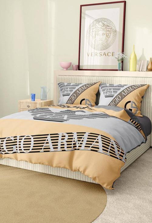 Marka Nevresim Takımı Çift Kişilik Pamuklu Saten Kumaş 6 Parça 3D Dijital Baskı Duvet Cover Set Mode