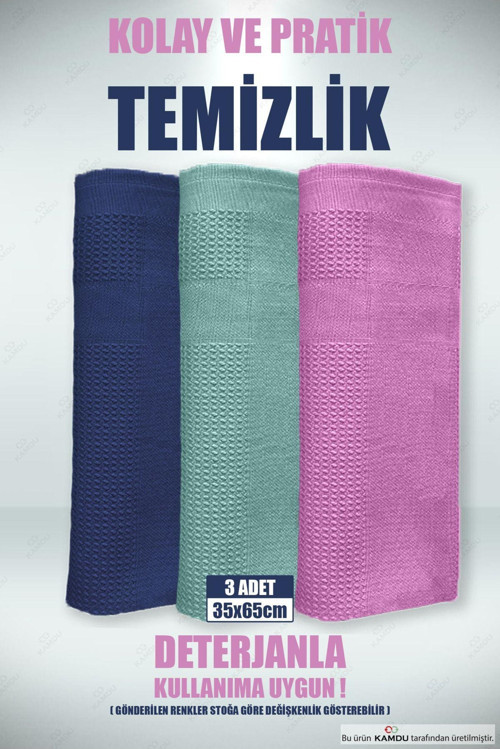 3 Adet 35X65Cm Büyük Boy Sihirli Bez, Mikrofiber Bez, İz Bırakmaz Bez, Fenomen Bez