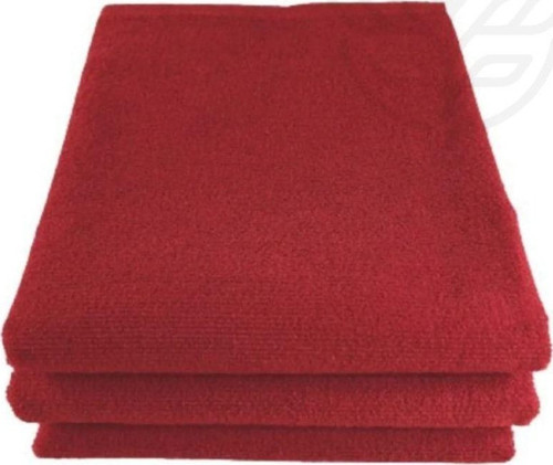 3 Lü Mikrofiber Kırmızı Spor Havlusu El Havlusu Berber Kuaför Havlusu