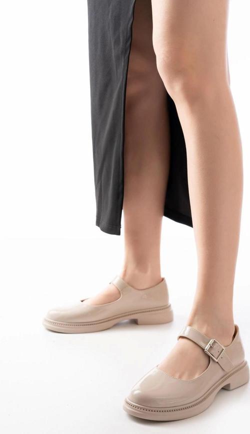 Bej Rugan Günlük Bayan Ayakkabı