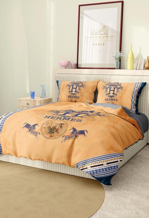 Marka Nevresim Takımı Çift Kişilik Pamuklu Saten Kumaş 6 Parça 3D Dijital Baskı Duvet Cover Set Mode