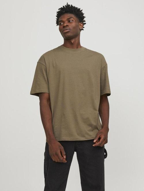 Erkek Relaxed Fit O Yaka Kahverengi T-Shirt - 12249319