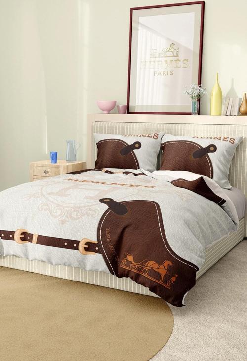 Marka Nevresim Takımı Çift Kişilik Pamuklu Saten Kumaş 6 Parça 3D Dijital Baskı Duvet Cover Set Mode
