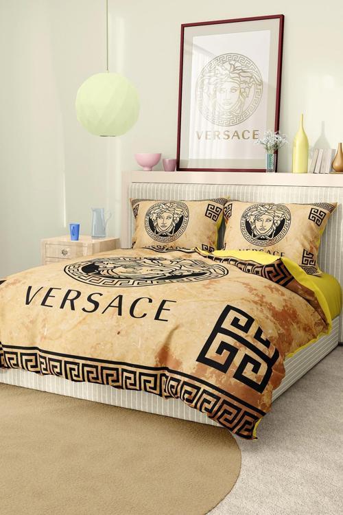 Marka Nevresim Takımı Çift Kişilik Pamuklu Saten Kumaş 6 Parça 3D Dijital Baskı Duvet Cover Set Mode