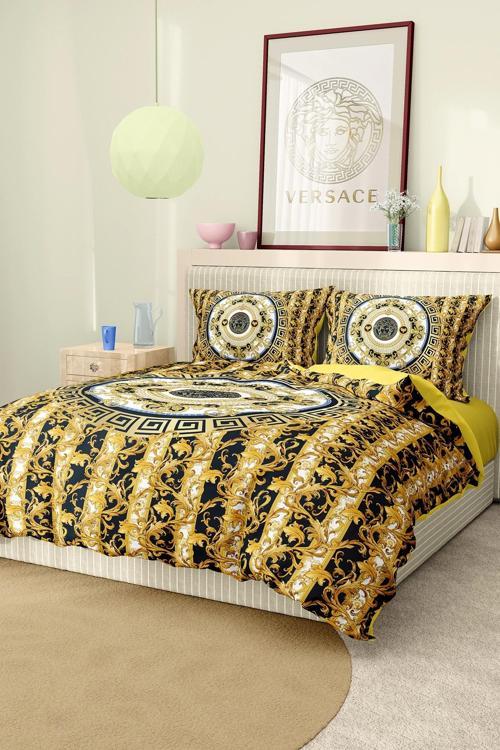 Marka Nevresim Takımı Çift Kişilik Pamuklu Saten Kumaş 6 Parça 3D Dijital Baskı Duvet Cover Set Mode
