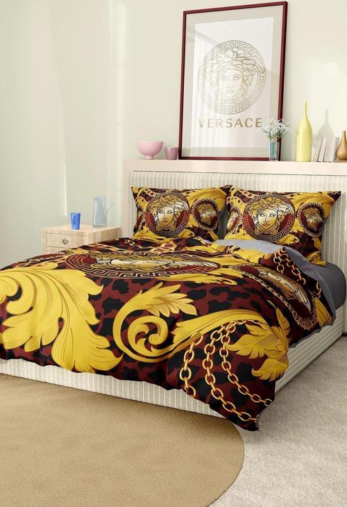 Marka Nevresim Takımı Çift Kişilik Pamuklu Saten Kumaş 6 Parça 3D Dijital Baskı Duvet Cover Set Mode