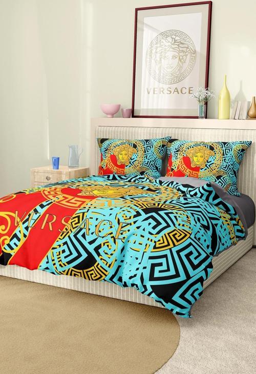 Marka Nevresim Takımı Çift Kişilik Pamuklu Saten Kumaş 6 Parça 3D Dijital Baskı Duvet Cover Set Mode