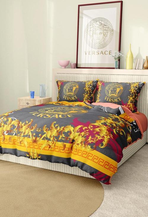 Marka Nevresim Takımı Çift Kişilik Pamuklu Saten Kumaş 6 Parça 3D Dijital Baskı Duvet Cover Set Mode