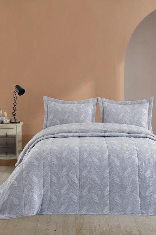 Stil Yatak Örtüsü Elyaflı (270x260 cm) Gri