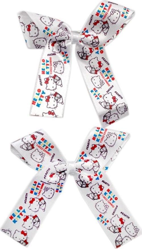 Hello Kitty Lisanslı 2'li Beyaz Büyük Fiyonklu Toka