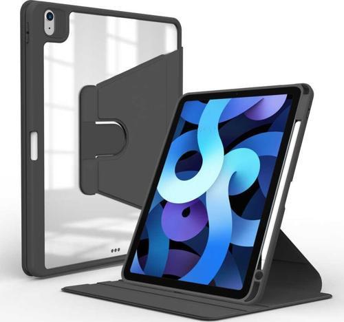 iPad 11.Nesil 2025 Kılıf Kalem Bölmeli Dönebilen Standlı Silikon