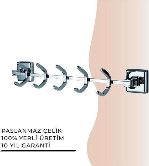 İGK YAPI - Çelik Banyo Kumru Beşli Askılık (KU10-040)