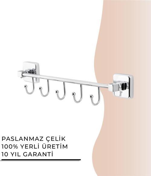 İGK YAPI - Çelik Banyo Kumru Beşli Askılık (KU10-058)