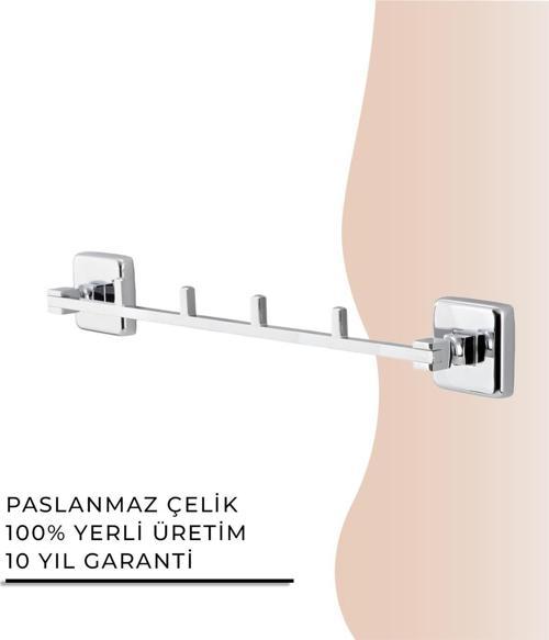 İGK YAPI - Çelik Banyo Kumru Dörtlü Askılık (KU10-010)