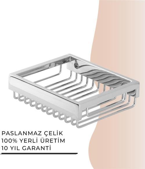İGK YAPI - Çelik Banyo Kumru Lama Sabunluk 10x12 (KU10-032)