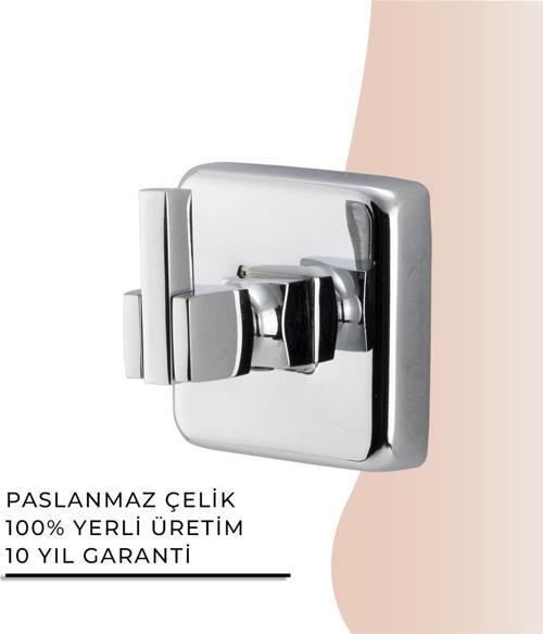 İGK YAPI - Çelik Banyo Kumru Tekli Bornozluk (KU10-052)