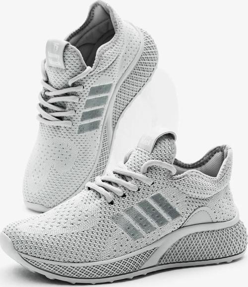 Unisex Ortopedik Spor Ayakkabı Şeritli Bağcıklı Hava Alan Ultra Rahat Hafif Taban Sneaker T-135