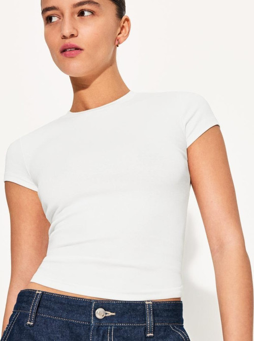 Konforlu Modal Pamuk Karışımlı Kısa Kollu Tişört