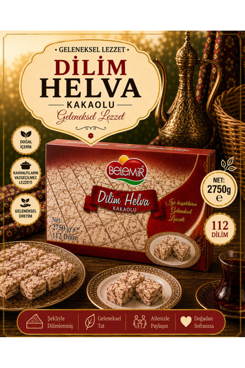 KAKAOLU DİLİM HELVA 2750 GR