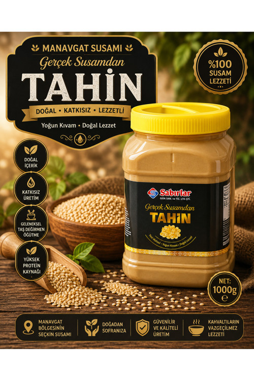 SABIRLAR YERLİ TAHİN NET 1KG (%100 MANAVGAT SUSAMI)