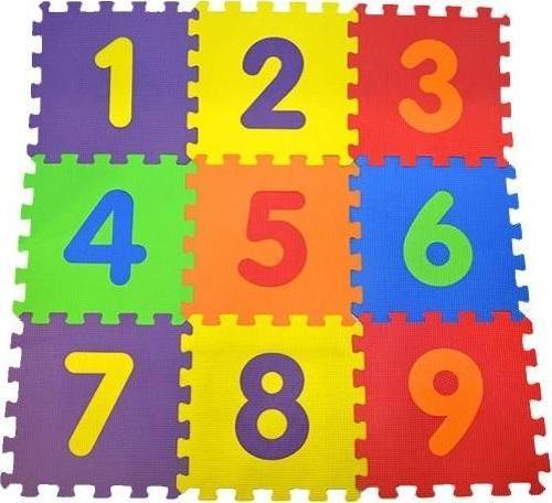 9 Parça Çocuk Oyun Karosu Eva Puzzle Yer Matı Sayılar Eğitici Oyun Halısı