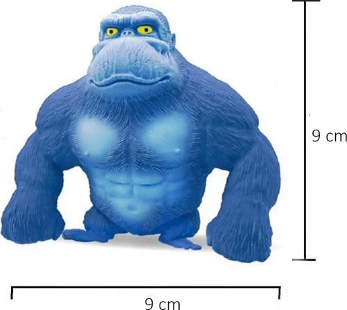 Squishy Goril Stres Önleyici Gorilla 9 cm Sukuşi Maymun - Mavi
