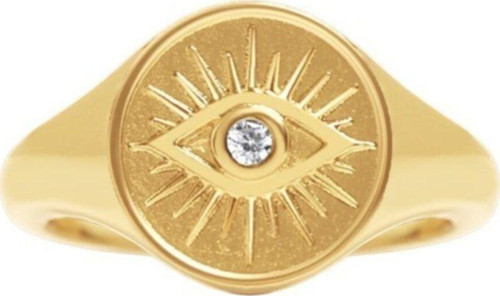 Evil Eye Signet Ring- Nazar Mühür Yüzük