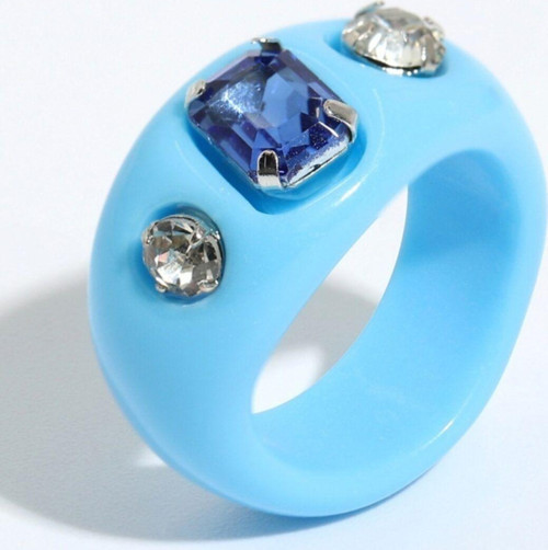 Blue Amorph Yüzük