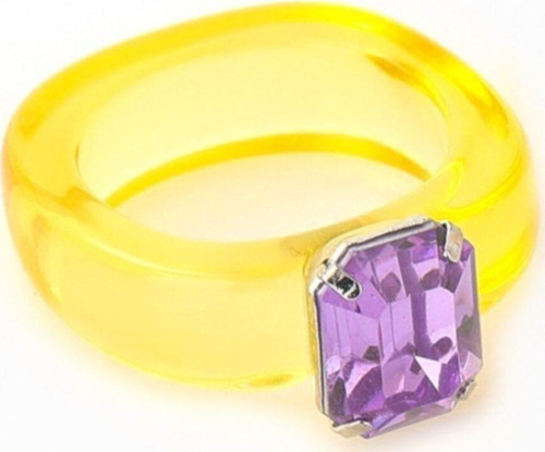 Sari Diamond Acrylic Yüzük
