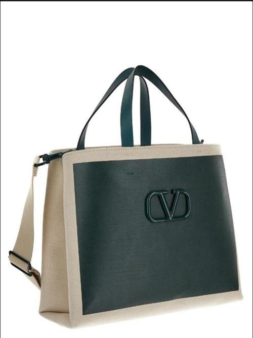 V Logo Signature Tote Bags