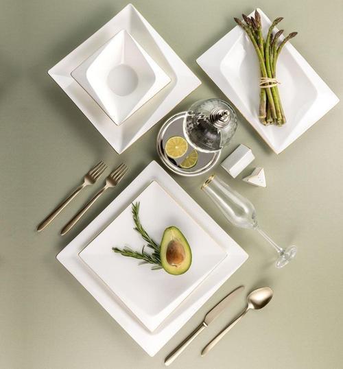 Fold Gold 58 Parça 12 Kişilik Yemek Takımı