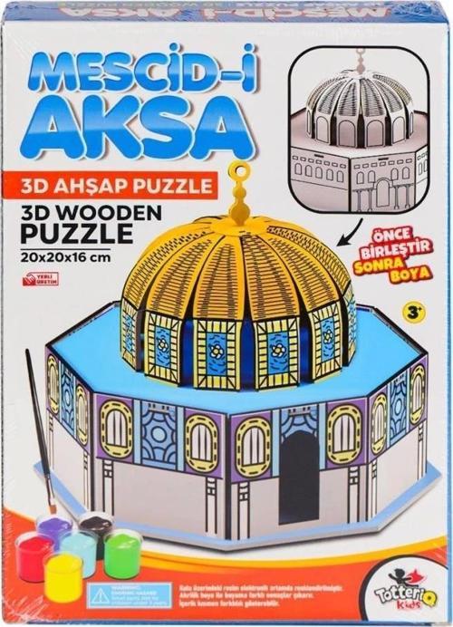 Nessiworld 8209 Mescid-i Ahka 3D Ahşap Puzzle ve Boyama -Totteriq