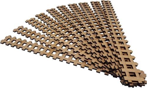 Ahşap Çit Boyanabilir Ahşap Model Çiti 3x30cm 10 Adet Hobi 