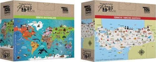 Tüm Parçaları Farklı Puzzle 2'Li Set - 87 Parça