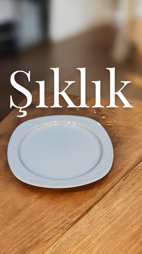 6 parça pasta servis takımı - pasta tatlı sunum tabağı 21 cm.