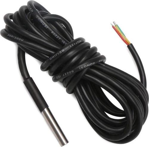 DS18B20 5 Metre Kablolu Su Geçirmez Dijital Sıcaklık Sensörü