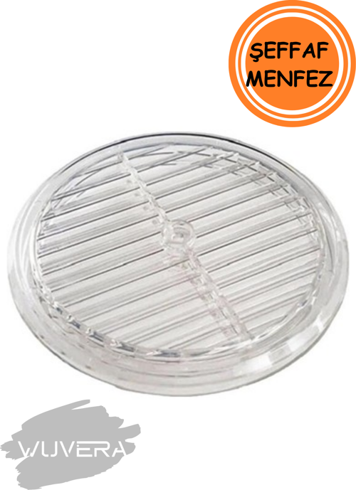 Şeffaf Doğalgaz Havalandırma Cam Menfez Kapağı – 18 cm Çap ile Güvenli ve Estetik Çözüm!