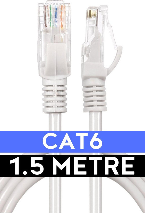 Cat6 Ethernet Kablosu 1.5Mt. 1000Mbps Internet Network Kablosu Fabrikasyon Lan Kablo