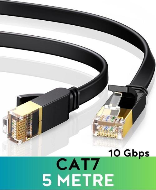 Cat7 5 Metre Ethernet Kablosu 10Gbps Premium İnternet Lan Kablo 5Mt
