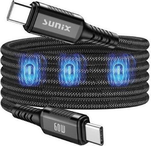 60W Mıknatıslı Usb-C Data ve Şarj Kablosu IP-25