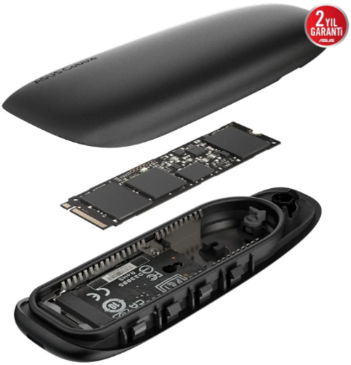 Cobble M.2 NVMe&SATA Sıvı Koruması IP55 USB 3.2 GEN2 Type-C Siyah SSD Kutusu 90DD02R0-M09000