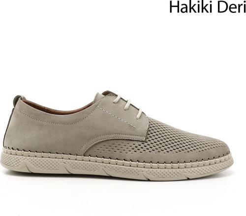 Erkek Kum Nubuk Bağcıklı Hakiki Deri Comfort Ayakkabı