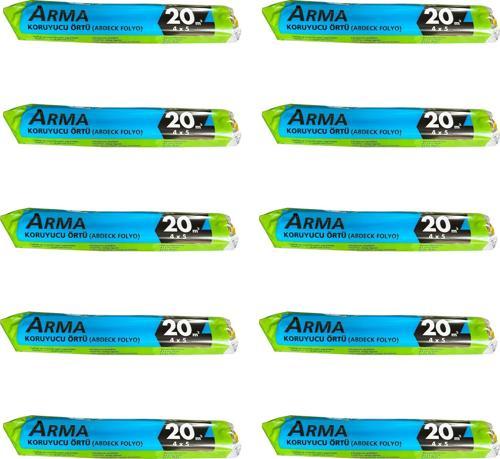 Naylon Tadilat Boya Koruyucu Örtü Poşet Folyo - 4x5 Metre - 20 m2 - 10 Paket