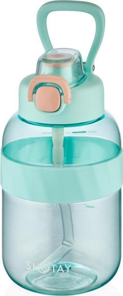 Pipetli Su Matarası Tritan Turkuaz 1000Ml