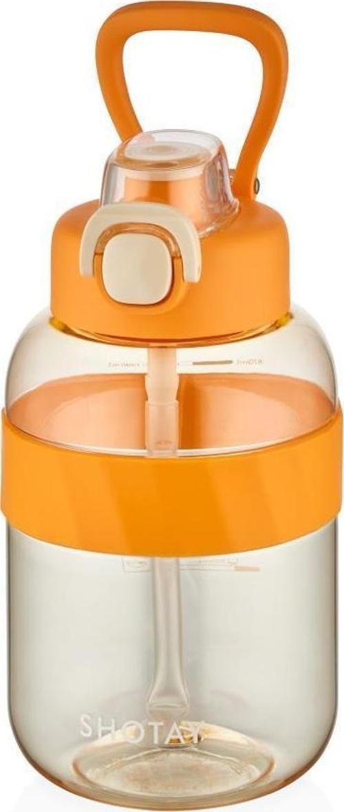 Pipetli Su Matarası Tritan Turuncu 1000Ml