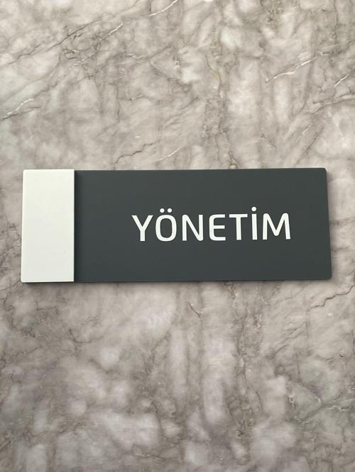 White Klasik Seri Yönetim Kapı İsimliği