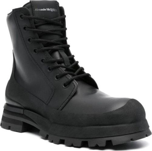 Komple Deri Bağcıklı  High Sneakers